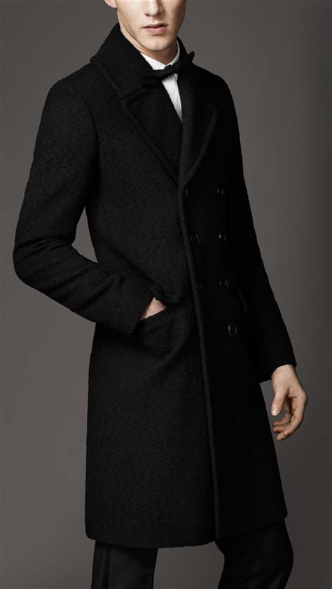 burberry 3 4 wool overcoat|long overcoat men's Burberry.